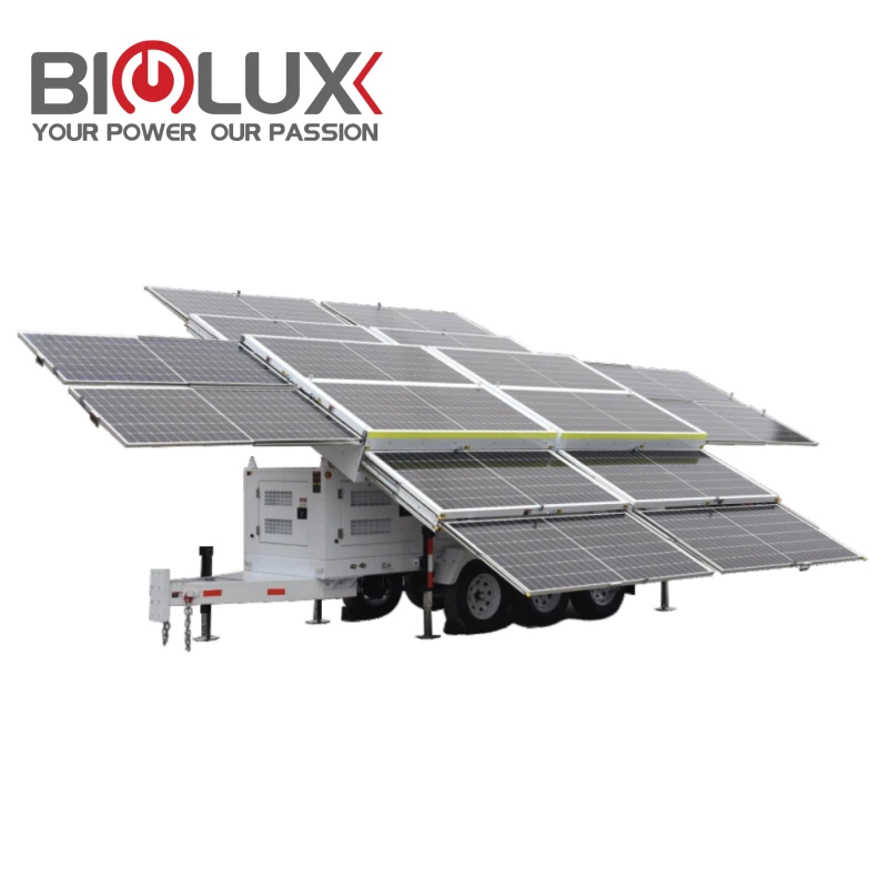 16 * 460W mobiele hybride aanhanger voor zonne-energieopslag