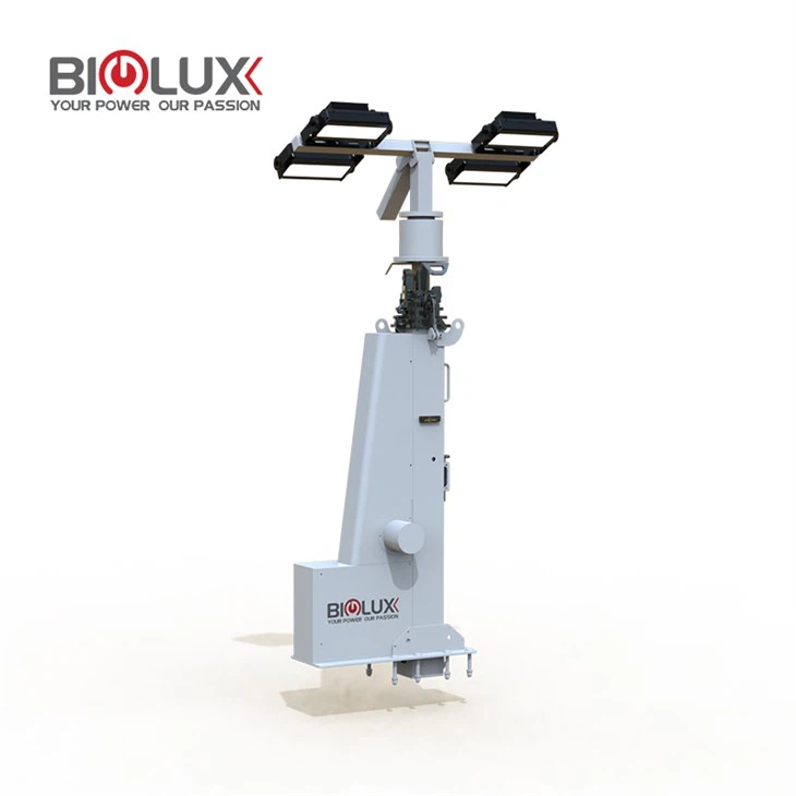 Elektrische telescopische mast voor verlichting, communicatiebewaking en beveiliging