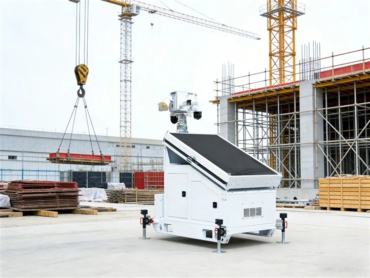 HISKID Off-grid Video Surveillance Tower With Back-up Generator For Construction Site best