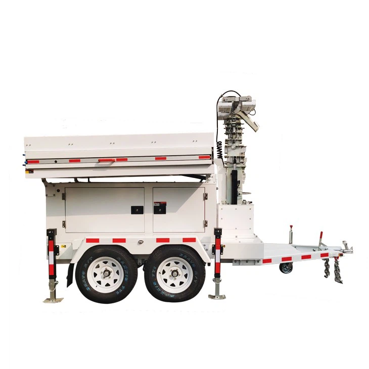 Mobile Solar Light Trailer With Eight Solar Panels