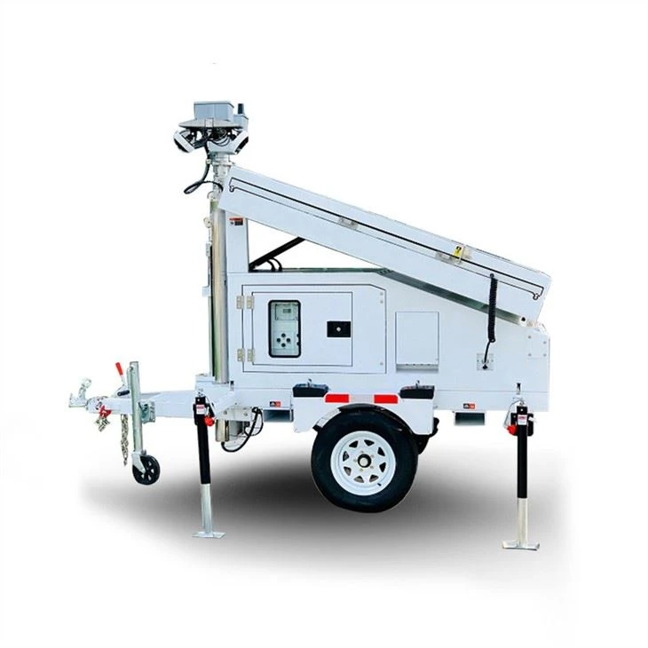 Power System Solar Trailer Mobile Solar Cctv Trailer System Mobile Surveillance Trailer