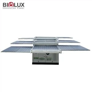 Hybride krachtcentrale met zonnegenerator en dieselgenerator