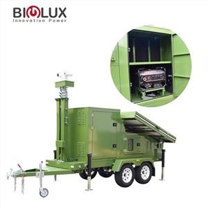 Mobiele Solar Genset Hybride Generator Surveillance Trailer