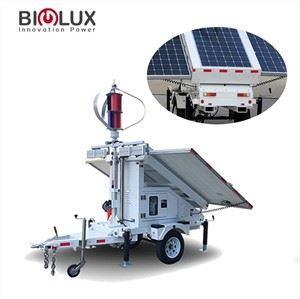 Mobiele wind zonne-hybride lichttoren