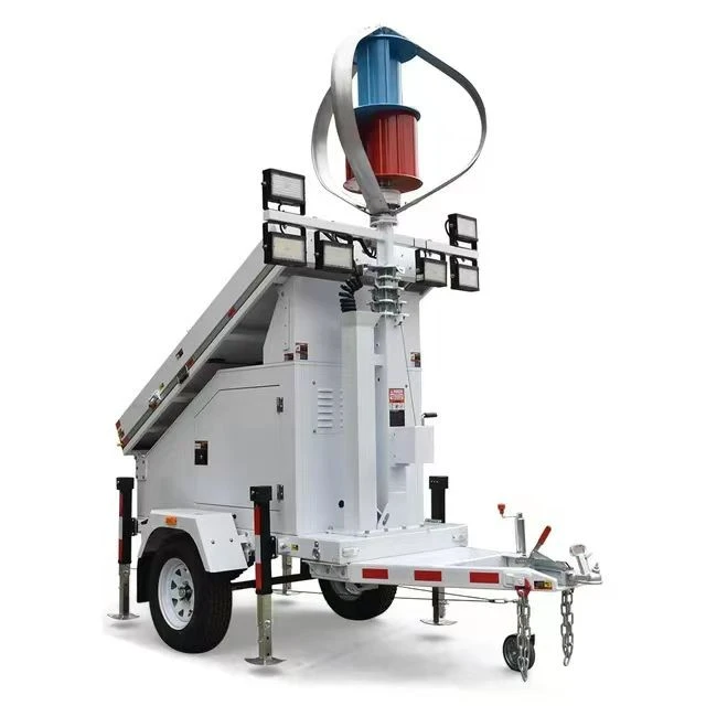 Mobile Solar Wind Hybrid Light Trailer