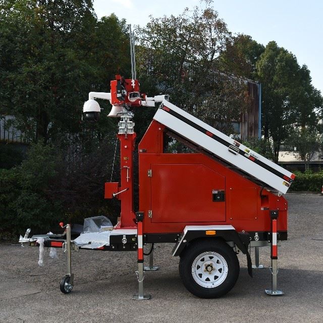 Red One Solar Trailer From China Factory With Camera Or Light